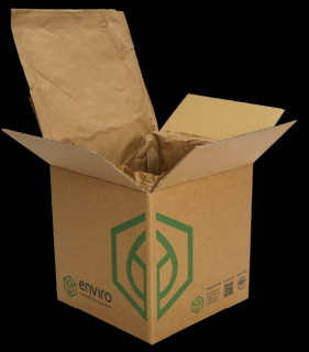 Cutie carton pereti dubli cu izolator termic - 100 reciclabil ECO-BOX - 335 x 335 x 335mm