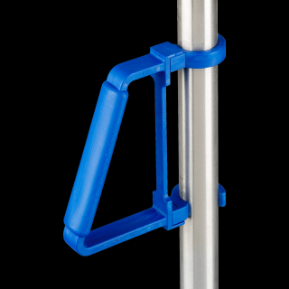 Maner din plastic CLIC pentru suport perfuzie - igienic - culoare albastru