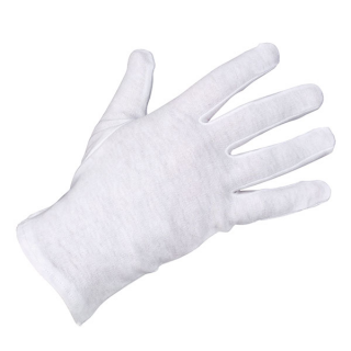 Manusi textile bumbac SOFT-HAND - albe Gr.8 - pereche