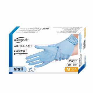 Manusi unica folosinta ALLFOOD SAFE - nitril  fara pudra  culoare alb - marime L - 250 buc