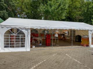 Pavilion - cort demontabil MARQUEE CombiTents 6x10m - 3 in 1  - culoare alb PVC 500g