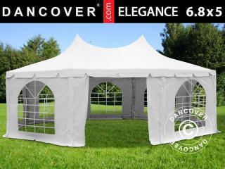 Pavilion - cort in 8 colturi MARQUEE Elegance PRO - 6.80 x 5 metri   culoare alb