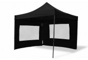 Pavilion pliabil  PROFI 3x3 m negru - 2 pereti - acoperis impermeabil