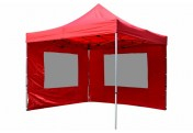 Pavilion pliabil  PROFI 3x3 m rosu - 2 pereti