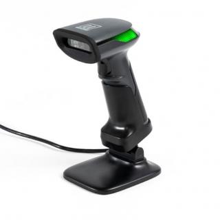 Cititor coduri de bare Metter HS2100, 2D, USB, stand, negru
