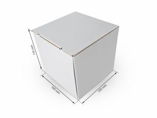 Cutie carton microondul alb, 105x105x110mm
