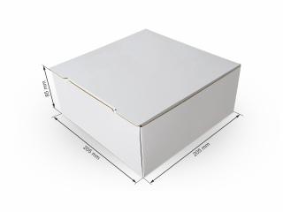 Cutie carton microondul alb, 205x205x85mm