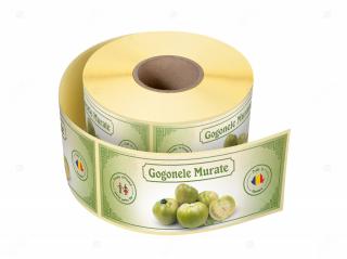Etichete personalizate pentru borcane, Gogonele murate, 54x144 mm, 500 etichete rola
