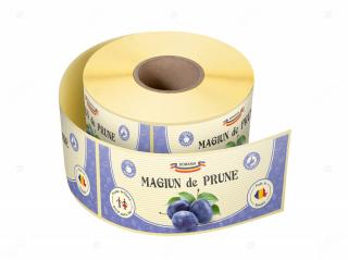 Etichete personalizate pentru borcane, Magiun de prune, 54x144 mm, 500 etichete rola
