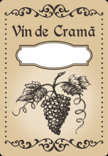 Etichete sticle personalizate, Vin de crama, 100x70 mm, 1000 buc rola