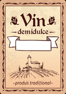 Etichete sticle personalizate, Vin demidulce, 100x70 mm, 1000 buc rola