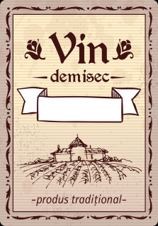 Etichete sticle personalizate, Vin demisec, 100x70 mm, 1000 buc rola