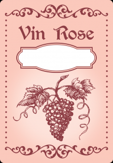 Etichete sticle personalizate, Vin rose, 100x70 mm, 1000 buc rola