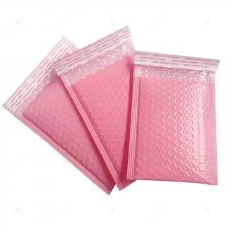 Plicuri antisoc cu bule, roz, termoizolant, 230 x 180 + 40mm, set 25 bucati