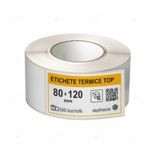 Rola etichete termoadezive TOP 80x120 mm, 500 etichete rola