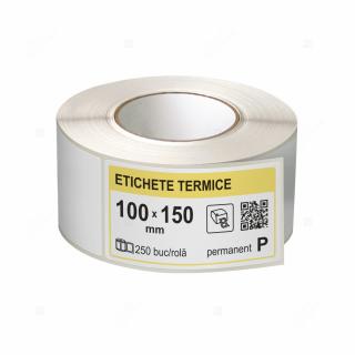 Role etichete termice autoadezive 100x150 mm, 250 etichete rola