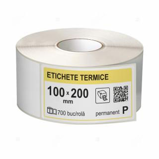 Role etichete termice autoadezive 100x200 mm, 700 etichete rola