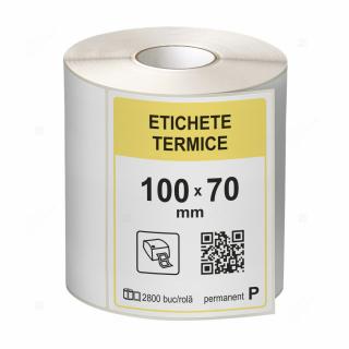 Role etichete termice autoadezive 100x70 mm, 2800 etichete rola