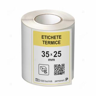 Role etichete termice autoadezive 35x25 mm, 1500 etichete rola