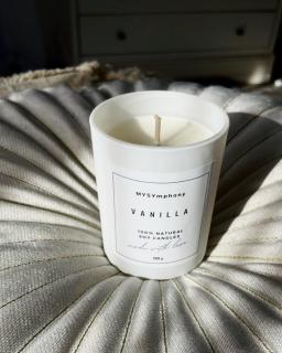 Vanilla - Lumanare  din  ceara naturala de soia