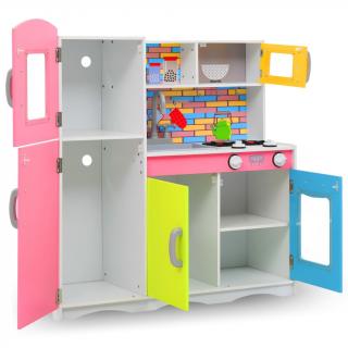 Bucatarie de jucarie pentru copii, multicolor, 80x30x85 cm, MDF