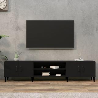 Comoda TV, negru, 180x31,5x40 cm, lemn prelucrat