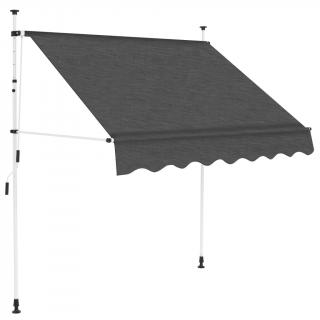 Copertina retractabila manual, antracit, 150 cm