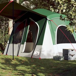 Cort cabina de camping, 5 persoane, verde, impermeabil