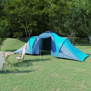 Cort camping, 6 persoane, albastru si bleu