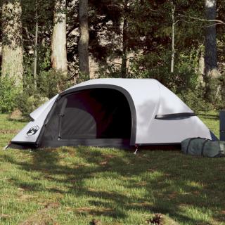 Cort camping cupola 1 persoana alb, tesatura opaca, impermeabil