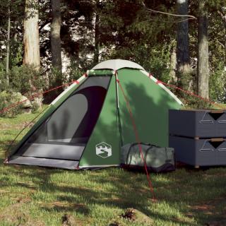 Cort de camping cupola pentru 2 persoane, verde, impermeabil