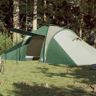 Cort de camping cupola pentru 6 persoane, verde, impermeabil