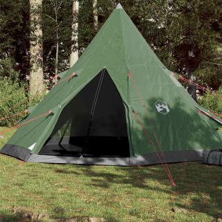 Cort de camping tipi pentru 4 persoane, verde, impermeabil