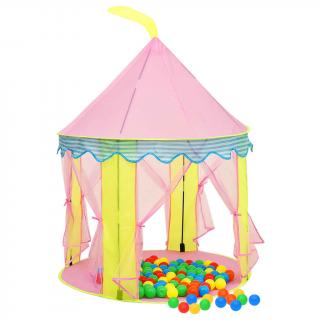 Cort de joaca pentru copii cu 250 bile, roz, 100x100x127 cm