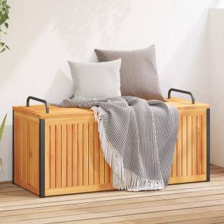 Cutie perne de exterior 110x45x42 53cm lemn masiv acacia otel