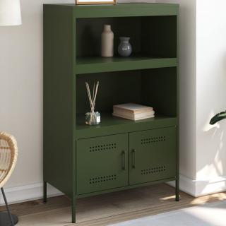 Dulap inalt, verde masliniu, 68x39x113 cm, otel