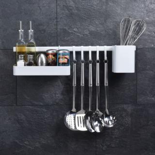 Excellent Houseware Organizator pentru bucatarie, 8 piese, negru