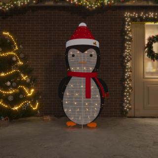 Figurina pinguin decorativa Craciun, LED, 180 cm, tesatura lux