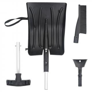 Kit de lopata pentru zapada 3 in 1, negru, aluminiu