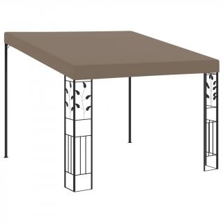 Pavilion montat pe perete, gri taupe, 3x3x2,5 m