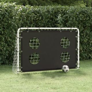 Poarta de fotbal cu plasa de antrenament, 184x61x122 cm, otel