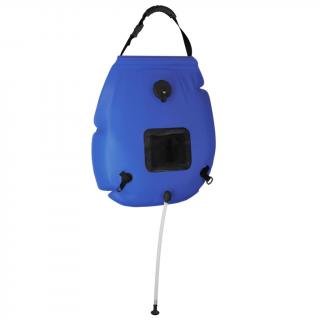 Sac de dus de camping, albastru, 20 L, PVC