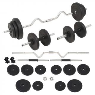 Set de haltere si gantere, 30 kg