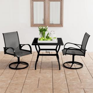 Set mobilier de gradina, 3 piese, textilena si otel