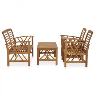 Set mobilier de gradina, 4 piese, lemn masiv de acacia