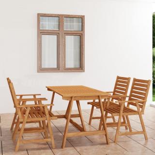 Set mobilier de gradina, 5 piese, lemn masiv de acacia