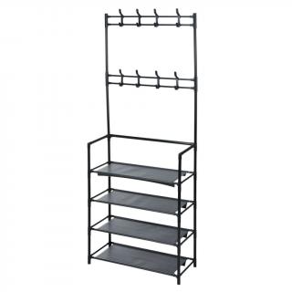 Storage solutions Suport de imbracaminte, 4 rafturi, 60x26x155 cm