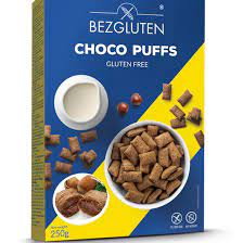 CHOCO PUFFS   ,   Pernute de cacao fara gluten umplute cu crema de alune - 250g