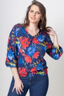 Bluza din vascoza cu imprimeu floral