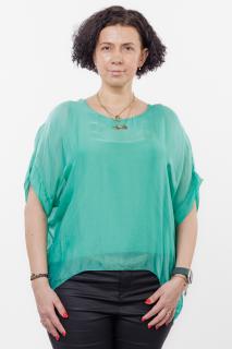 Bluza verde din matase naturala